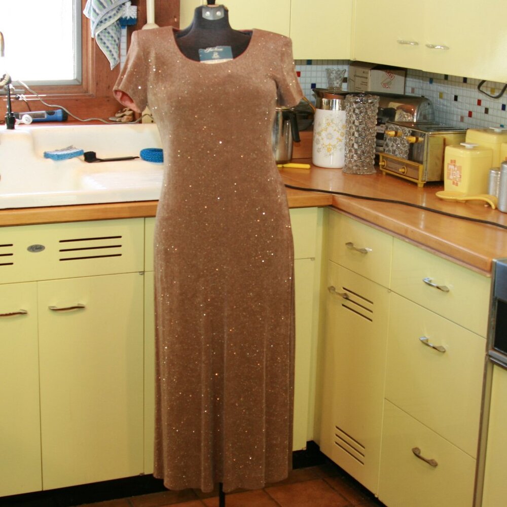 Retro Jessica Howard Formal Dress Glittery Party Prom Outfit